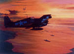 "Topaz One At Twilight" - Brian Bateman - F6F Hellcat Ace Bruce Porter Art